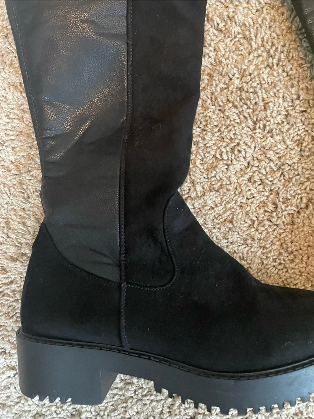 Cklass Woman’s Tall Boots with Lug Sole Sz 8 in gently used condition